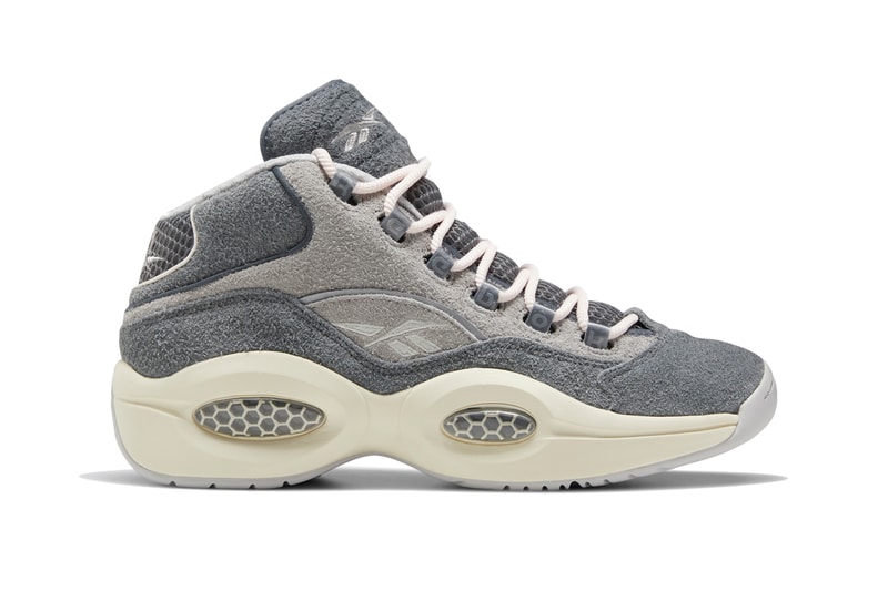 Reebok Question Mid COLD SOLID GREY STEEL FW0875 allen iverson gray basketball shoes sneakers footwear hairy suede nubuck