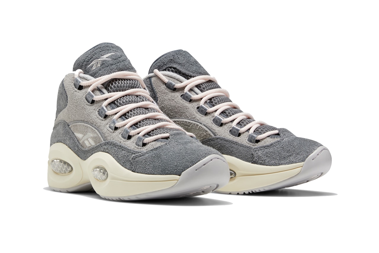 Reebok Question Mid COLD SOLID GREY STEEL FW0875 allen iverson gray basketball shoes sneakers footwear hairy suede nubuck