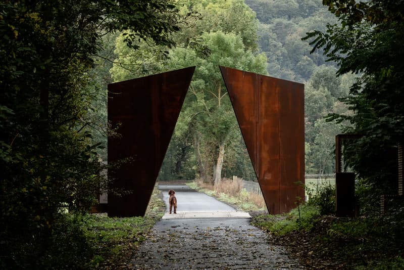 Reiulf Ramstad Arkitekter 'Gates of Happiness' Chemin des Carrières Rosheim France Architecture Steel Sculptures Pavilions 'Portes Bonheur: le Chemin des Carrières'