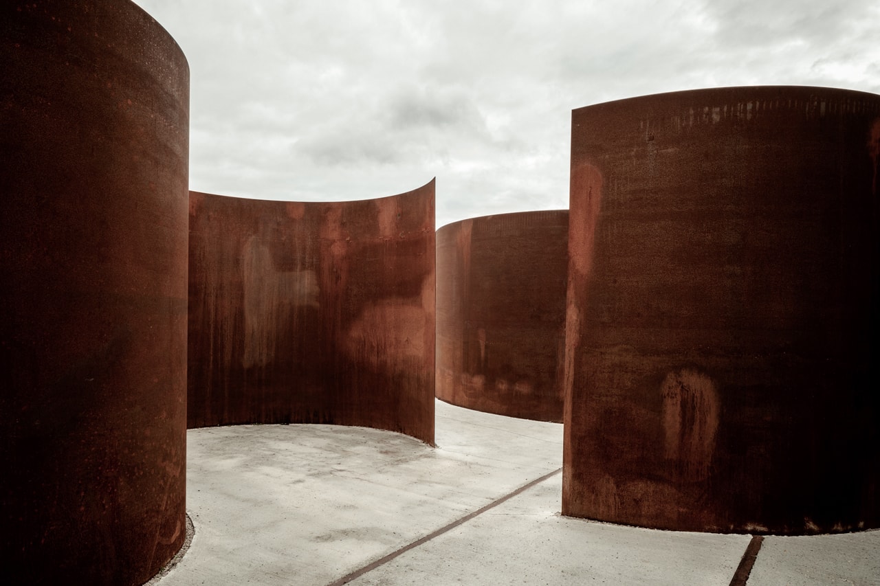 Reiulf Ramstad Arkitekter 'Gates of Happiness' Chemin des Carrières Rosheim France Architecture Steel Sculptures Pavilions 'Portes Bonheur: le Chemin des Carrières'