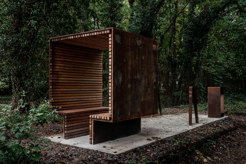 Reiulf Ramstad Arkitekter 'Gates of Happiness' Chemin des Carrières Rosheim France Architecture Steel Sculptures Pavilions 'Portes Bonheur: le Chemin des Carrières'