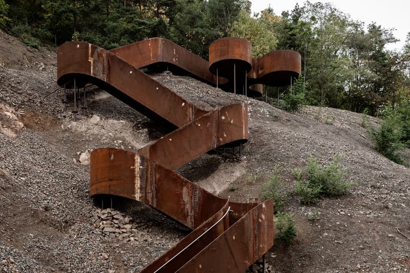 Reiulf Ramstad Arkitekter 'Gates of Happiness' Chemin des Carrières Rosheim France Architecture Steel Sculptures Pavilions 'Portes Bonheur: le Chemin des Carrières'