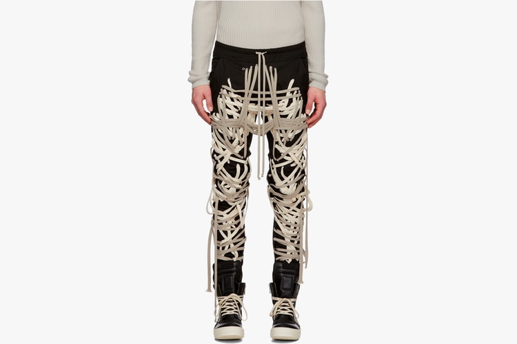 Rope Detailing Dominates Rick Owens' Mega Laced Cargo Trousers