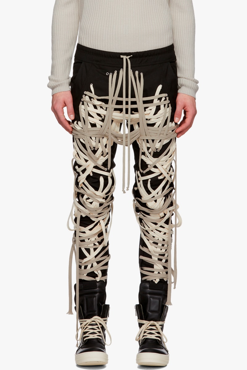 Rick Owens Mega Laced Cargo Trousers Release Info Buy Price Black Rope