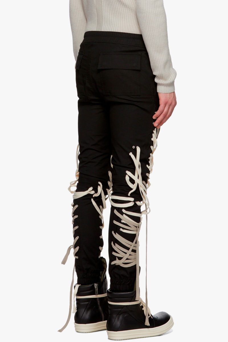 Rick Owens Mega Laced Cargo Trousers Release Info Buy Price Black Rope