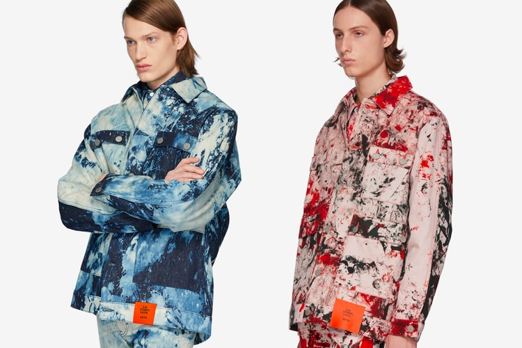 S.R. STUDIO. LA. CA. Drops Bleached Indigo and Multi-Colored Pine Grove Chore Coats