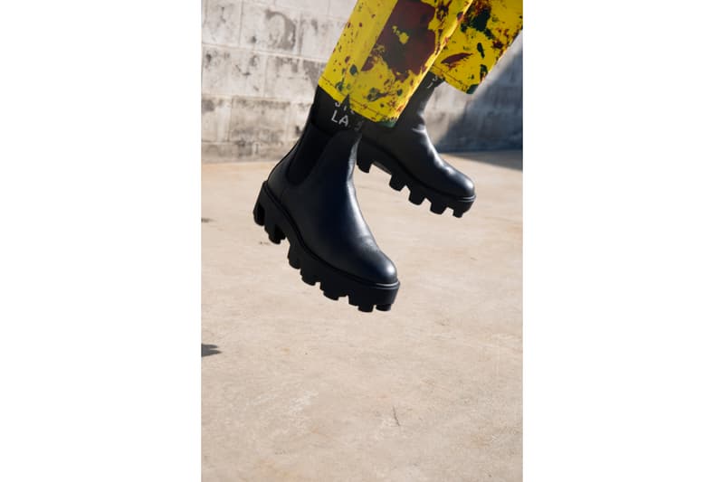 S.R. STUDIO. LA. CA. "THERAPIST BOOT" Release SLIP-ON LACE-UP Black Sterling Ruby