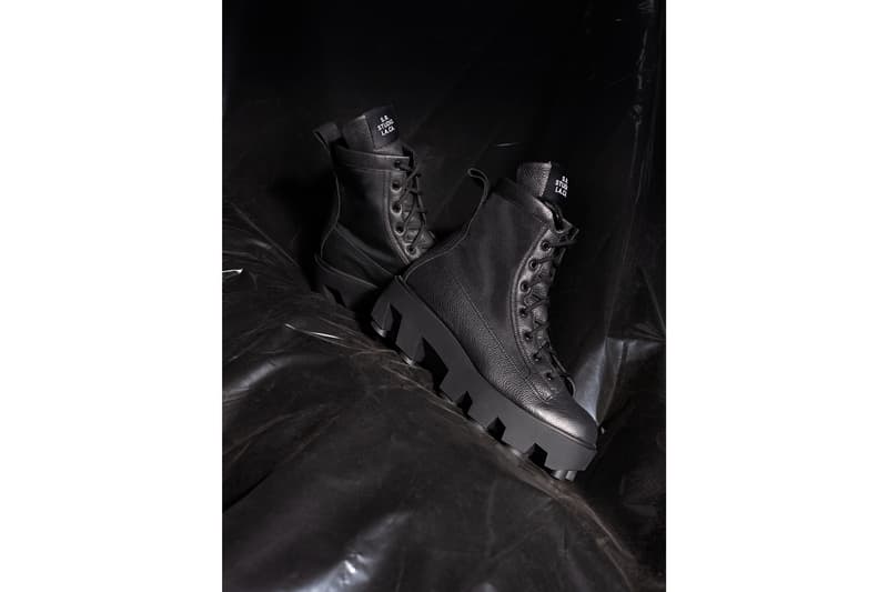 S.R. STUDIO. LA. CA. "THERAPIST BOOT" Release SLIP-ON LACE-UP Black Sterling Ruby