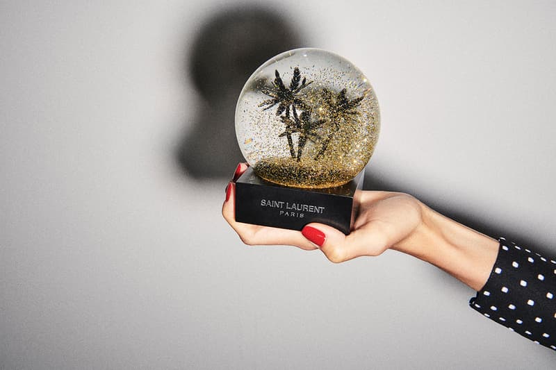 Saint Laurent Rive Droite Holidays 2019 Collection Homeware Christmas Gifts Presents Luxury Xmas Tree Pinewood Forest Baccarat Black Heart Amor, Louxor vase, Louxor vide-poche Louxor Tumblers Ski SetPierre Hermé