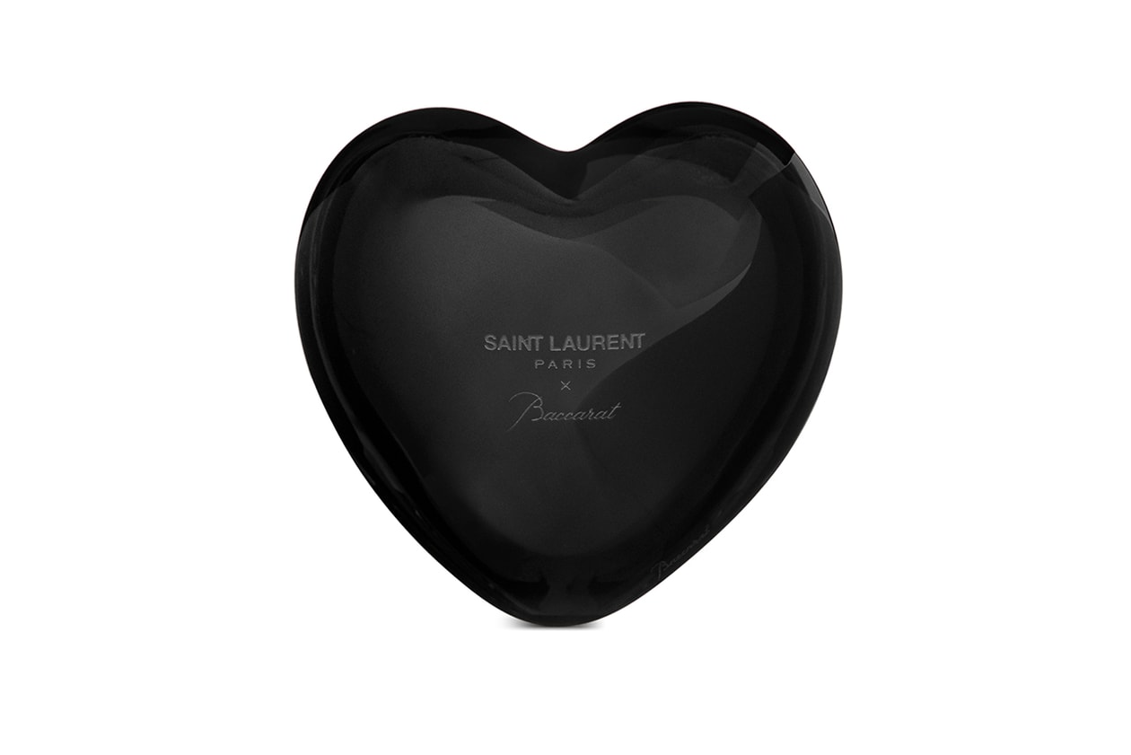 Saint Laurent Rive Droite Holidays 2019 Collection Homeware Christmas Gifts Presents Luxury Xmas Tree Pinewood Forest Baccarat Black Heart Amor, Louxor vase, Louxor vide-poche Louxor Tumblers Ski SetPierre Hermé 