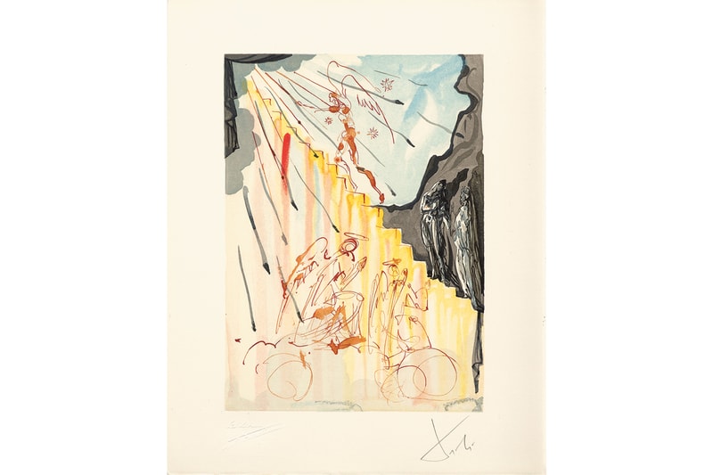 salvador dali plains art museum stairway to heaven artworks works on paper watercolor surrealism surrealist 