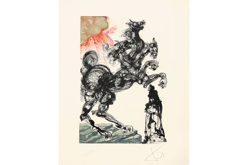 salvador dali plains art museum stairway to heaven artworks works on paper watercolor surrealism surrealist 