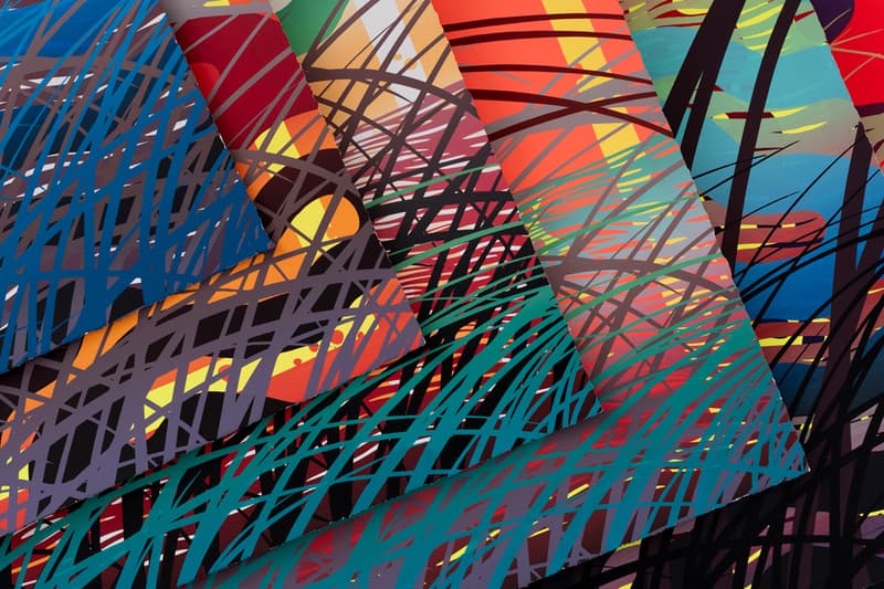 Sam Friedman 'Beach Monoprints No. 4' Print Info Louis Buhl & Co. Sun Nature Orange Yellow Green Blue Black Purple