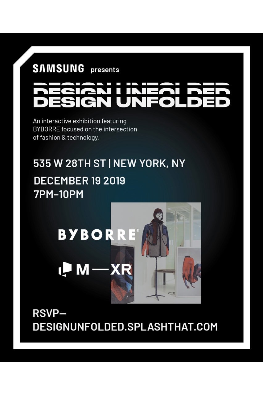 Samsung Design Unfolded Event in New York City BYBORRE Elliott Round Jason Bolden samsung galaxy fold interactive exhibition technology fashion panel discussion mimic xr