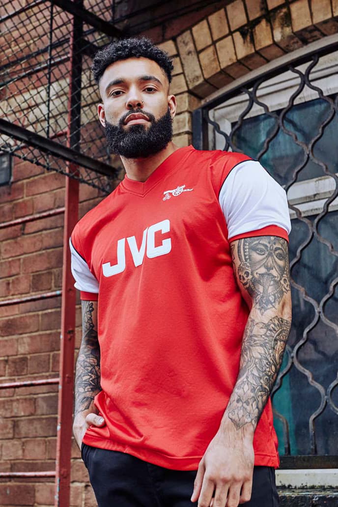 Score Draw Arsenal Kit Collection football soccer jerseys the gunners retro jvc red white bruised banana lookbooks