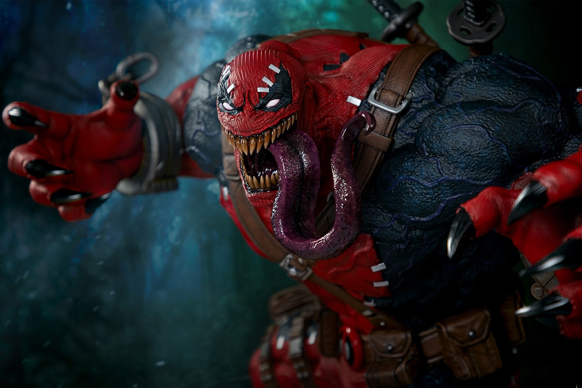 sideshow collectibles 40 inch statue marvel contest of champions venom deadpool venompool toy Release info Date Buy Price