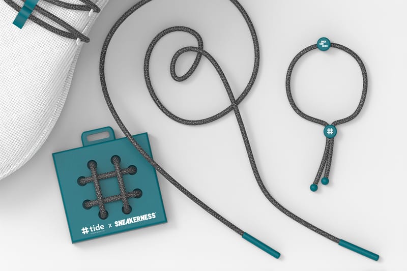 Sneakerness and #tide Team up for "Lacelet" Kit Made of 100% Recycled Ocean Material