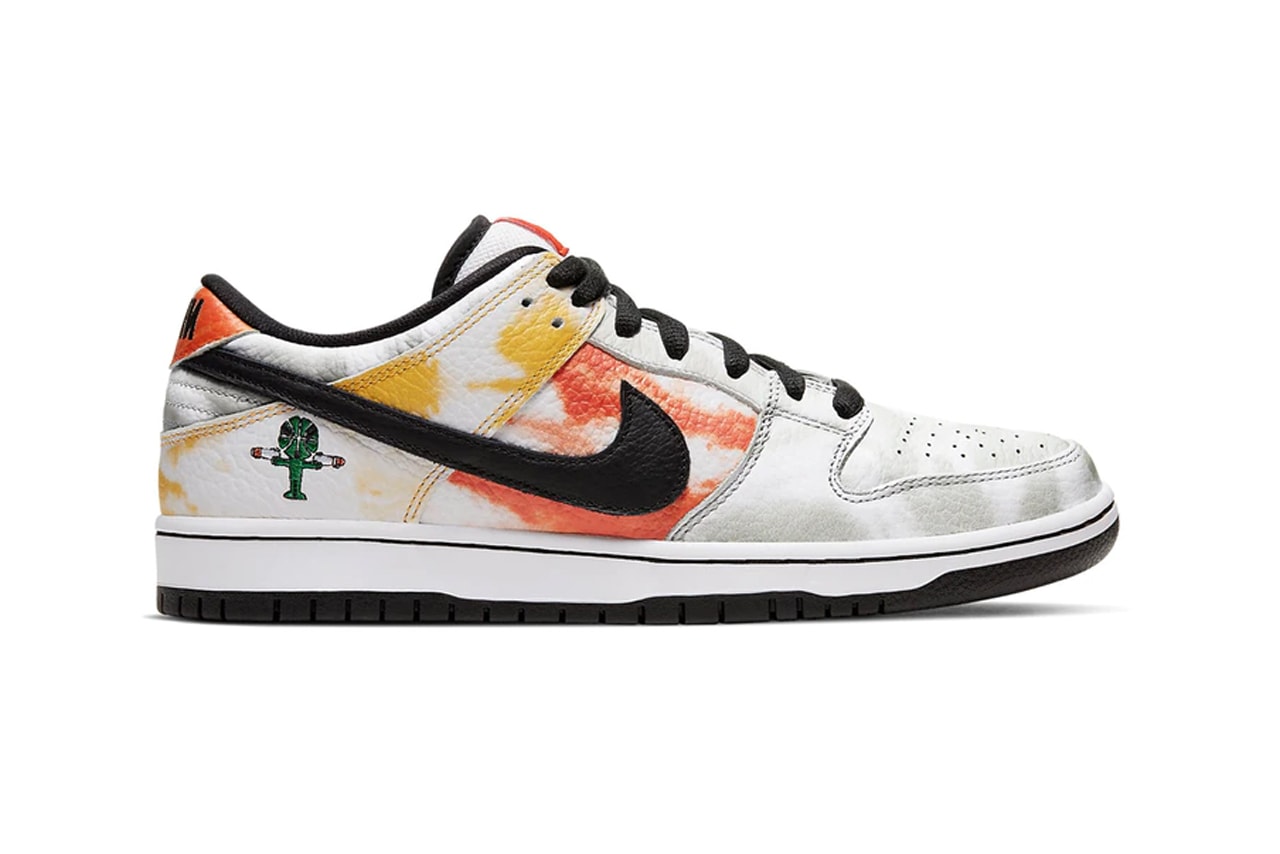 Nike SB Dunk Low Raygun Tie-Dye Graphics Black and White Colorway