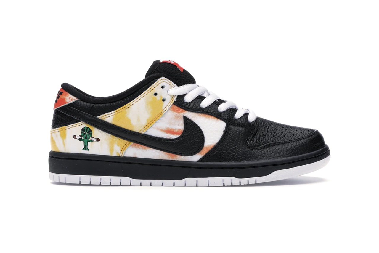Nike SB Dunk Low Raygun Tie-Dye Graphics Black and White Colorway