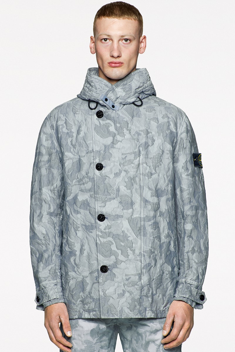 Stone Island SS20 Icon Imagery Collection Lookbook technical apparel casual sportswear contemporary david-tc camouflage reflective frost nylon metal 