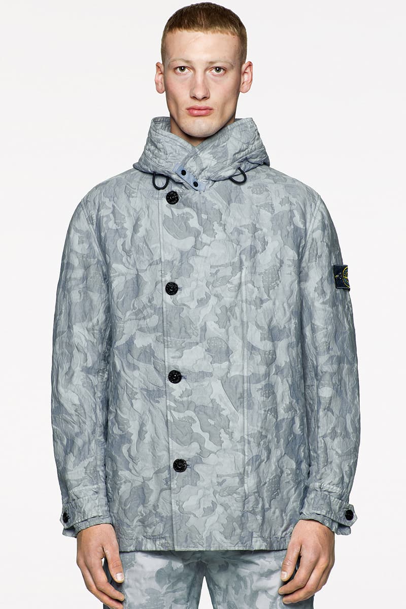 Stone Island SS20 Icon Imagery Collection Lookbook technical apparel casual sportswear contemporary david-tc camouflage reflective frost nylon metal