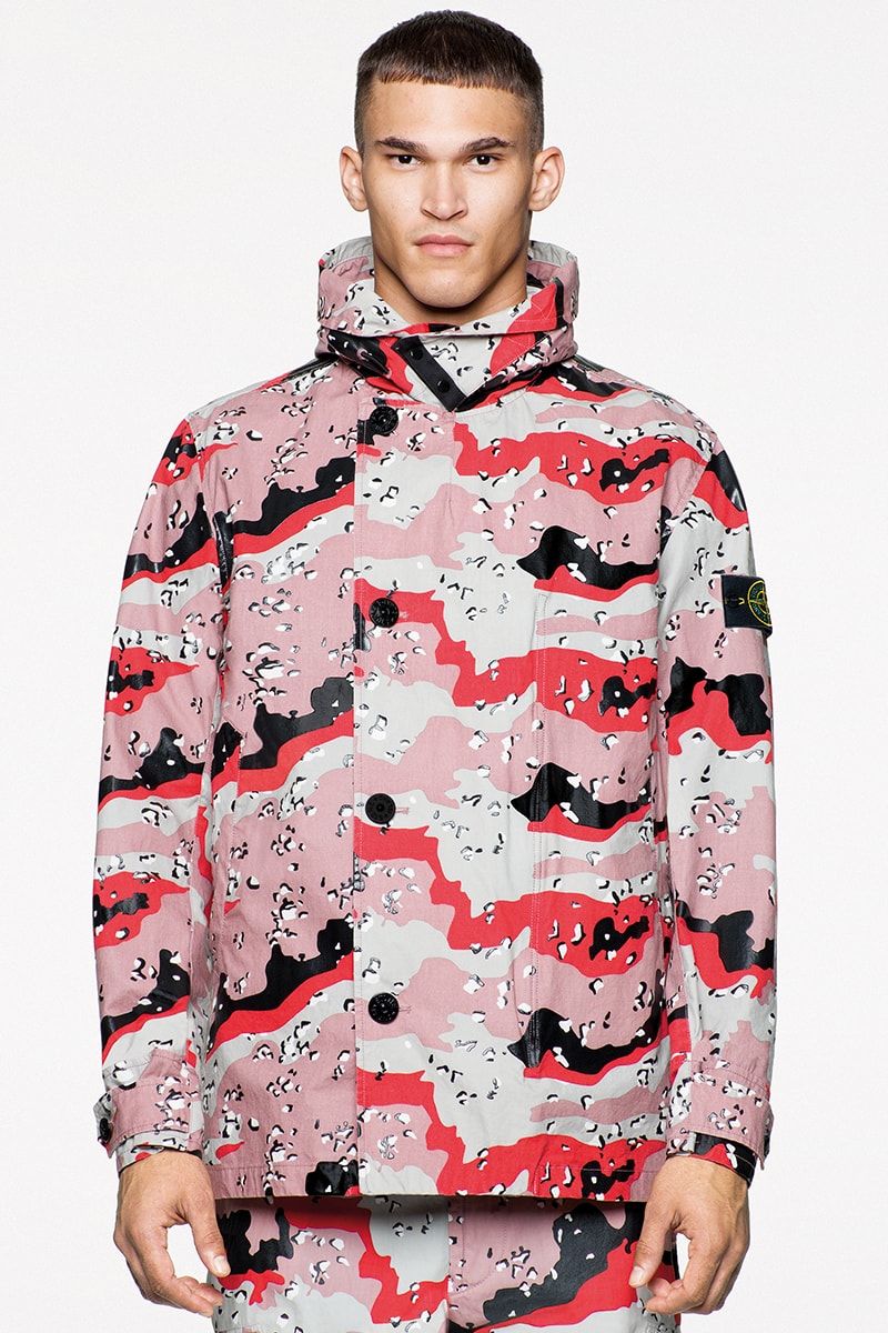 Stone Island SS20 Icon Imagery Collection Lookbook technical apparel casual sportswear contemporary david-tc camouflage reflective frost nylon metal 