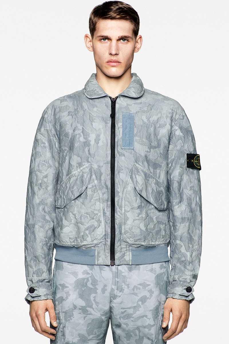 Stone Island SS20 Icon Imagery Collection Lookbook technical apparel casual sportswear contemporary david-tc camouflage reflective frost nylon metal 