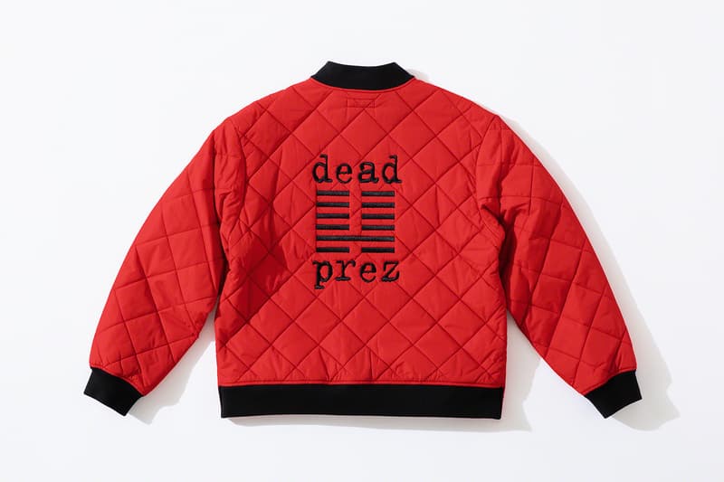 Supreme x dead prez Fall 2019 collaboration hip hop new york supreme jackets hat accessories lookbooks 