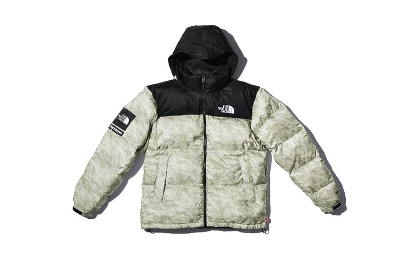 Supreme x The North Face Winter 2019 Nuptse Collection Jackets Scarf Pants Snow Japan New York TNF 700-Fill paper print 