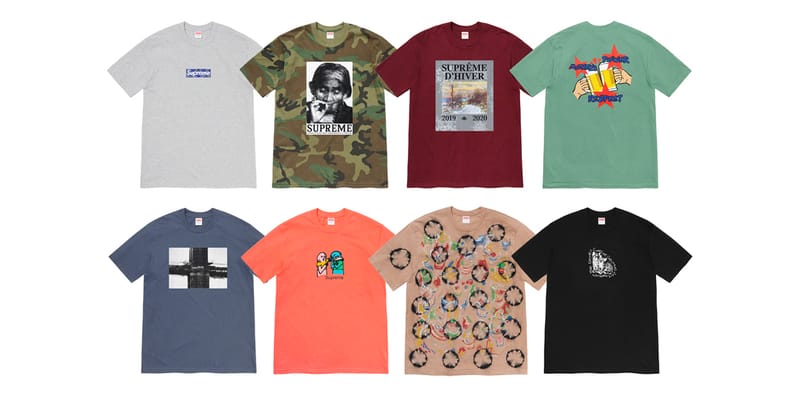 supreme t shirt colors