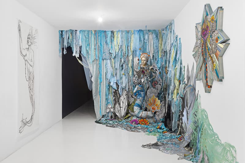 swoon cicada jeffrey deitch gallery new york city artworks motion art paintings installations