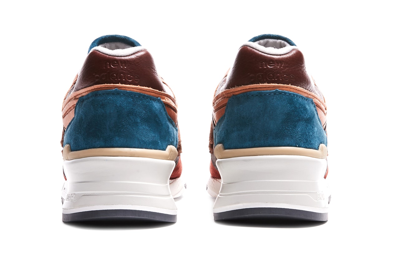 todd snyder new balance m997 made in usa sneakers release blue burgundy tumbled bison leather chemical free vegetable tanned leather pigskin suede