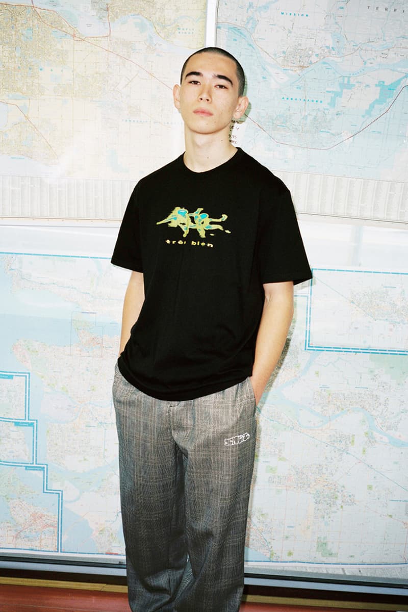 Très Bien Sneeze Magazine Capsule Collection launch info lookbook art logo publication leather fleece wool trouser anorak bucket hat