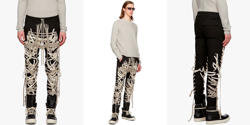 Rick Owens Mega Laced Cargo Trousers Release Info Buy Price Black Rope
