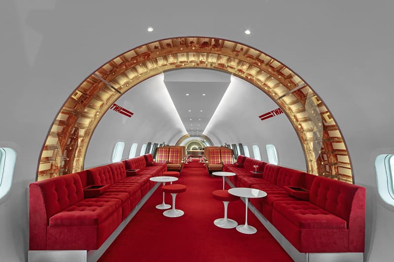 TWA Hotel Turns Vintage Airplane Into Retro Bar cocktail hospitality airports jfk 1958 Lockheed Constellation Strainer aircraft