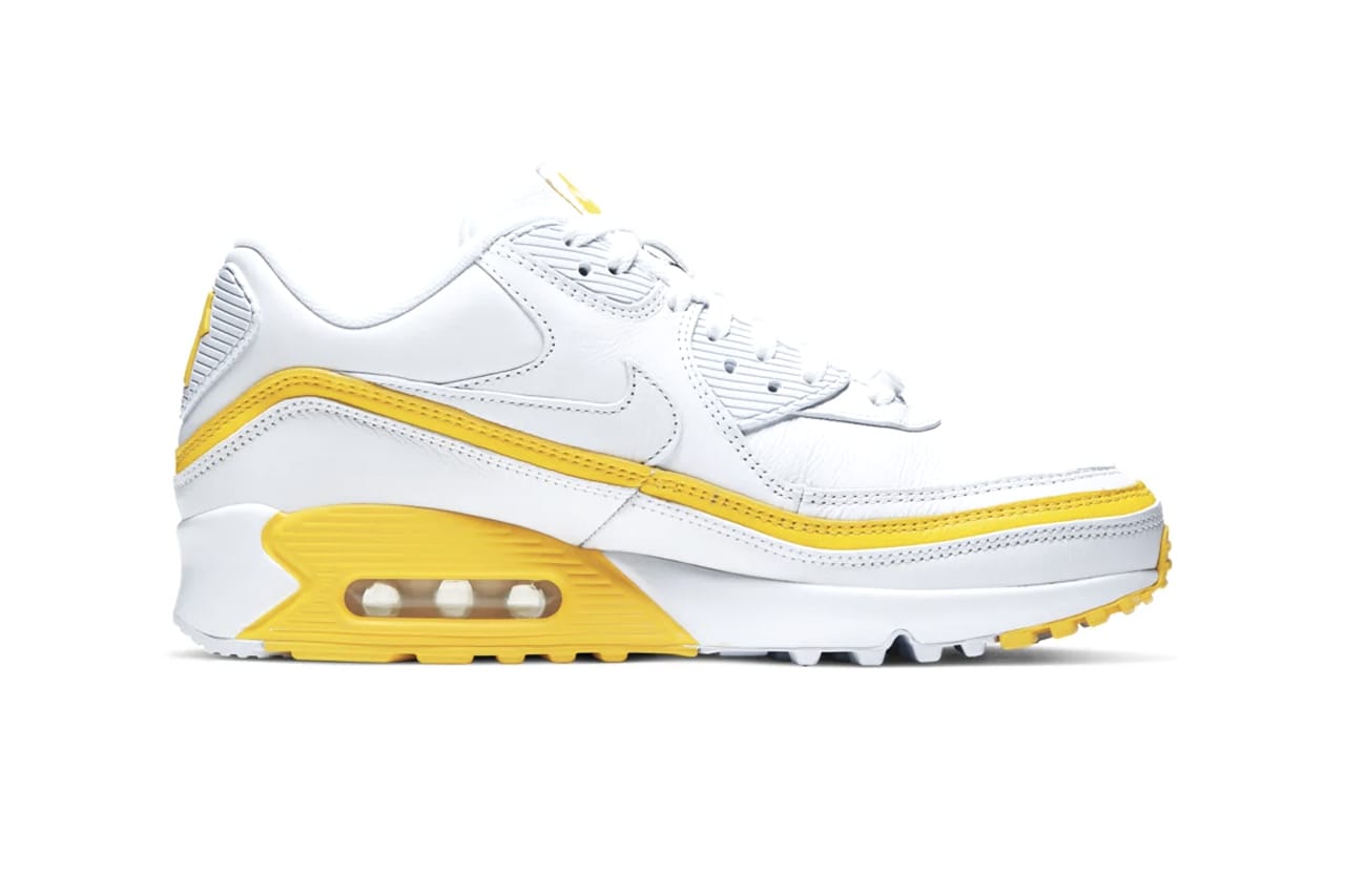 air max 90 undefeated white yellow