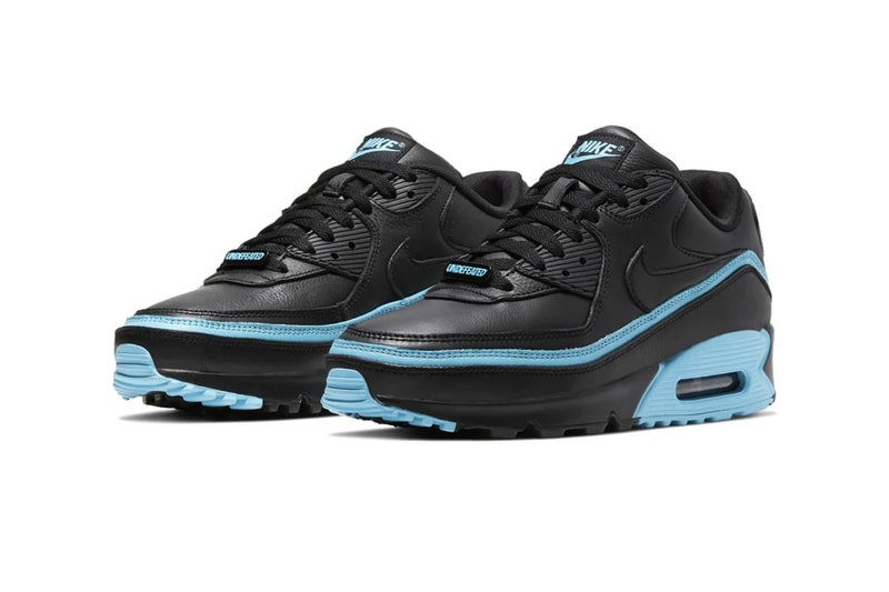 UNDEFEATED x Nike Air Max 90 Pack Release Information Official Look First Product Shots Footwear Sneakers Swoosh Collaboration Hyped Kicks White Blue Fury Opti Yellow Black