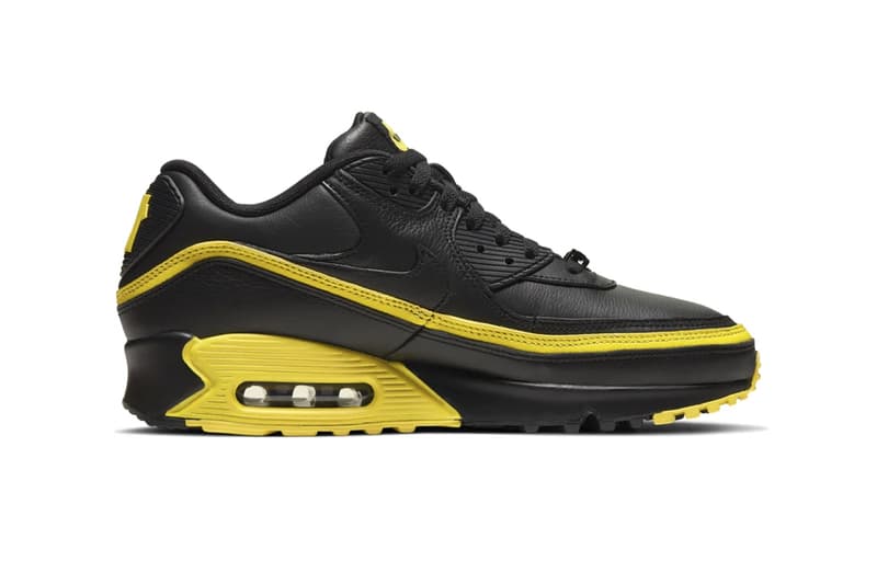 UNDEFEATED x Nike Air Max 90 Pack Release Information Official Look First Product Shots Footwear Sneakers Swoosh Collaboration Hyped Kicks White Blue Fury Opti Yellow Black