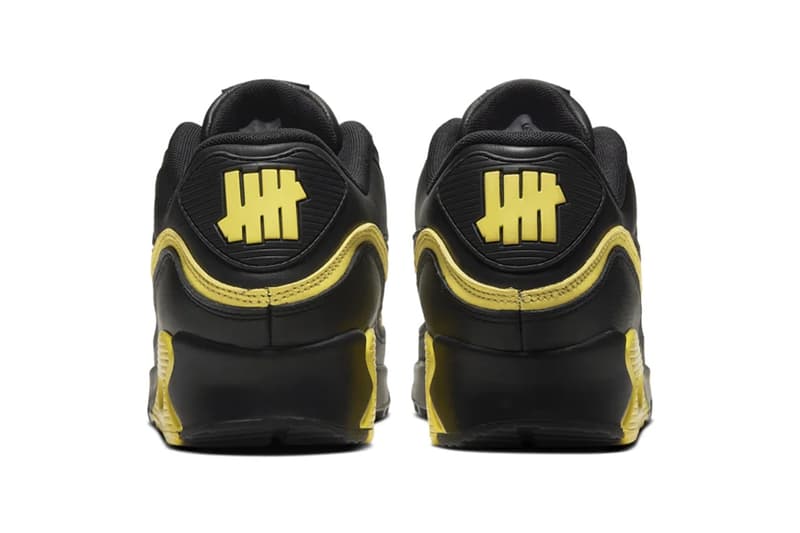 UNDEFEATED x Nike Air Max 90 Pack Release Information Official Look First Product Shots Footwear Sneakers Swoosh Collaboration Hyped Kicks White Blue Fury Opti Yellow Black