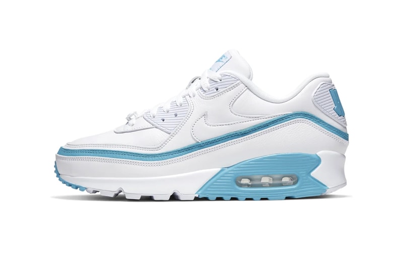 UNDEFEATED x Nike Air Max 90 Pack Release Information Official Look First Product Shots Footwear Sneakers Swoosh Collaboration Hyped Kicks White Blue Fury Opti Yellow Black
