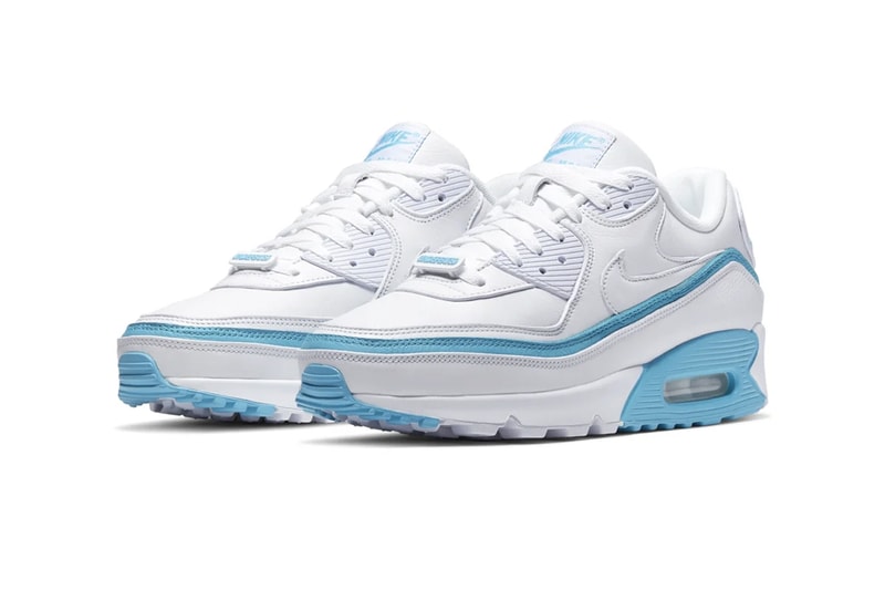 UNDEFEATED x Nike Air Max 90 Pack Release Information Official Look First Product Shots Footwear Sneakers Swoosh Collaboration Hyped Kicks White Blue Fury Opti Yellow Black