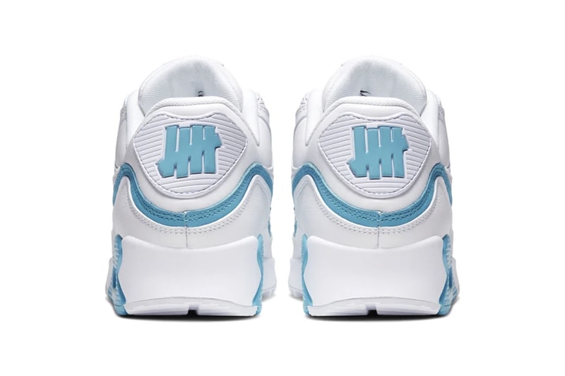 UNDEFEATED x Nike Air Max 90 Pack Release Information Official Look First Product Shots Footwear Sneakers Swoosh Collaboration Hyped Kicks White Blue Fury Opti Yellow Black
