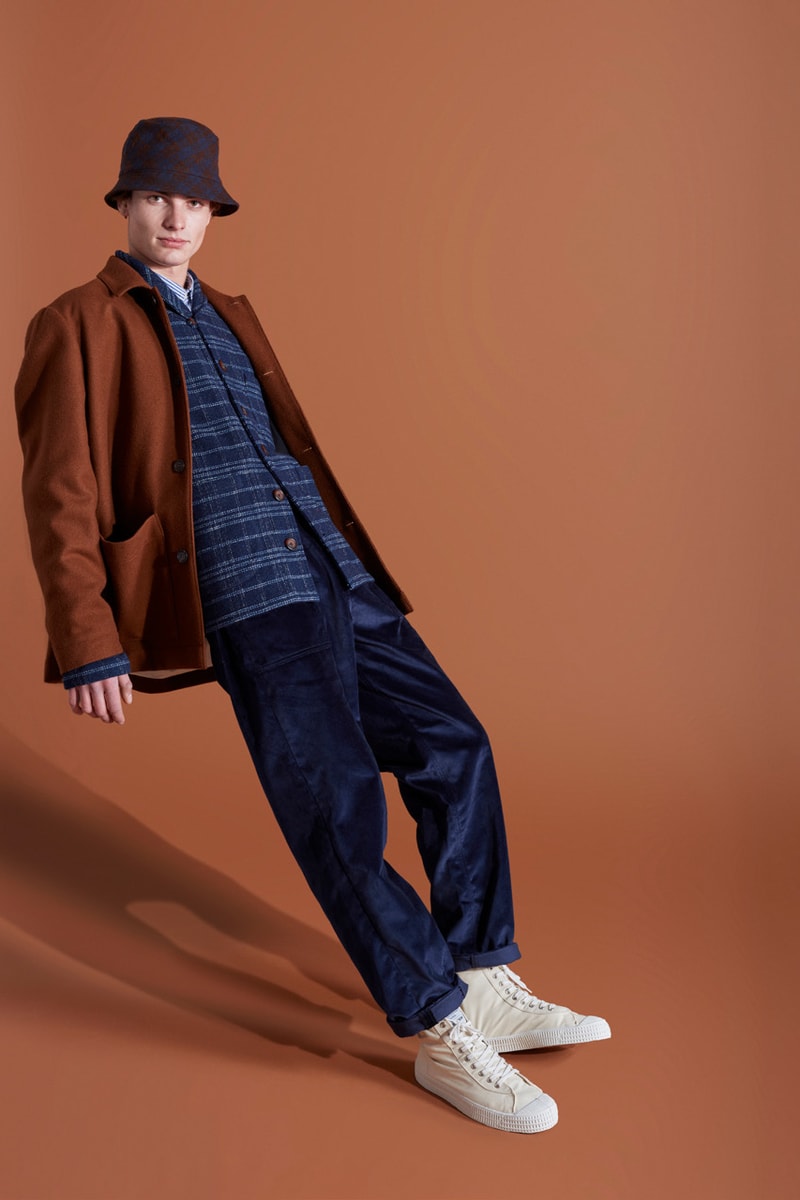 Universal Works Fall/Winter 2019 Lookbook Outerwear Sweaters Jumpers Trousers T-Shirts Autumnal Accessories Aesop’s fable of the Hare and the Tortoise British Classic Brand Anniversary Collection