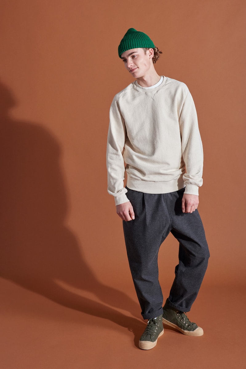 Universal Works Fall/Winter 2019 Lookbook Outerwear Sweaters Jumpers Trousers T-Shirts Autumnal Accessories Aesop’s fable of the Hare and the Tortoise British Classic Brand Anniversary Collection