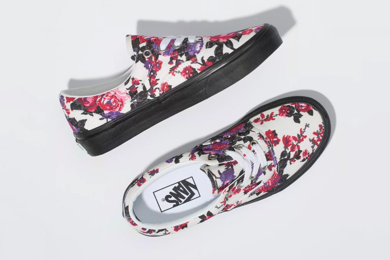 vans flower shoes