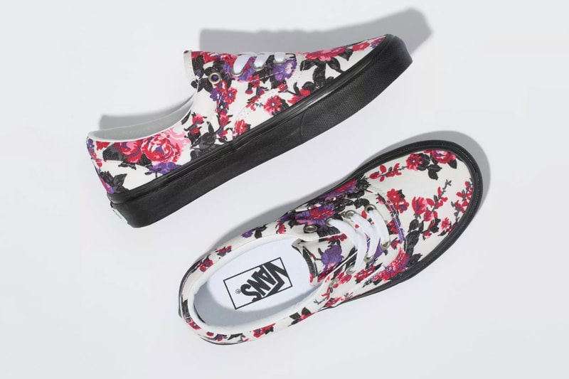 vans era floral flowers white black purple red pink release date info photos price