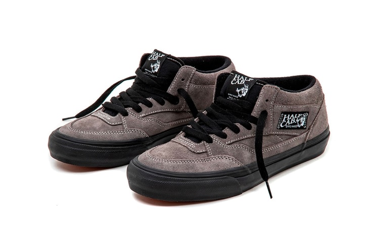 Vans & Uprise Link up for Suede Half Cab Pro 92 in Charcoal Gray and Cream-White