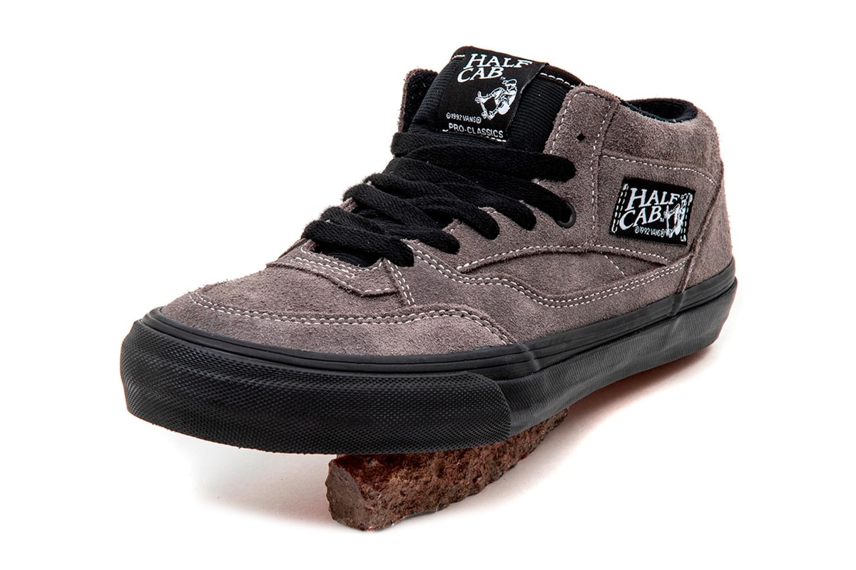 Uprise Skateshop Vans Half Cab Pro Charcoal Gray Cream White suede skate shoes skateboarding ultracrush pro footwear sneakers trainers runners 1989 sockliner Caballero Pro