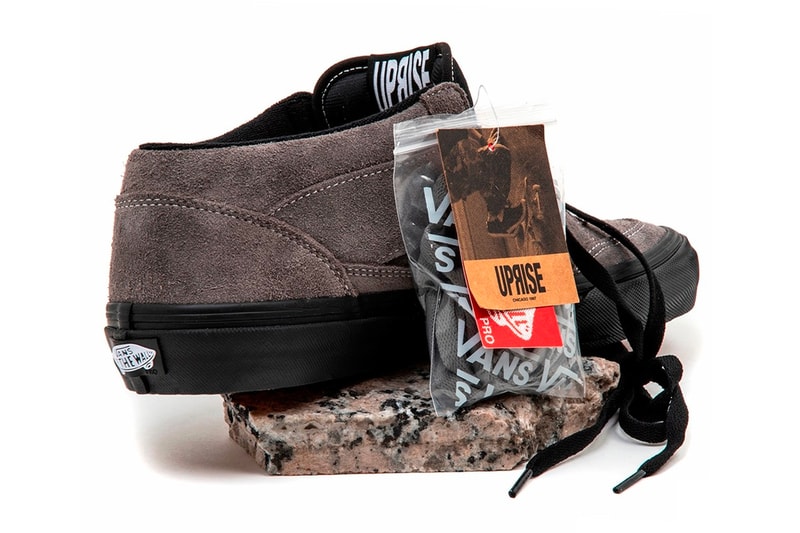 Uprise Skateshop Vans Half Cab Pro Charcoal Gray Cream White suede skate shoes skateboarding ultracrush pro footwear sneakers trainers runners 1989 sockliner Caballero Pro