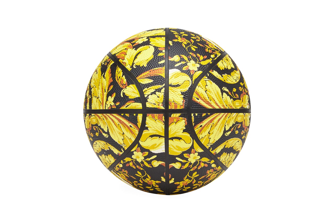 versace barocco print basketball football soccer ball black gold baroque printed 